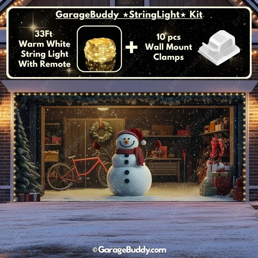 Snowy The Snowman | Christmas Garage Door Cover