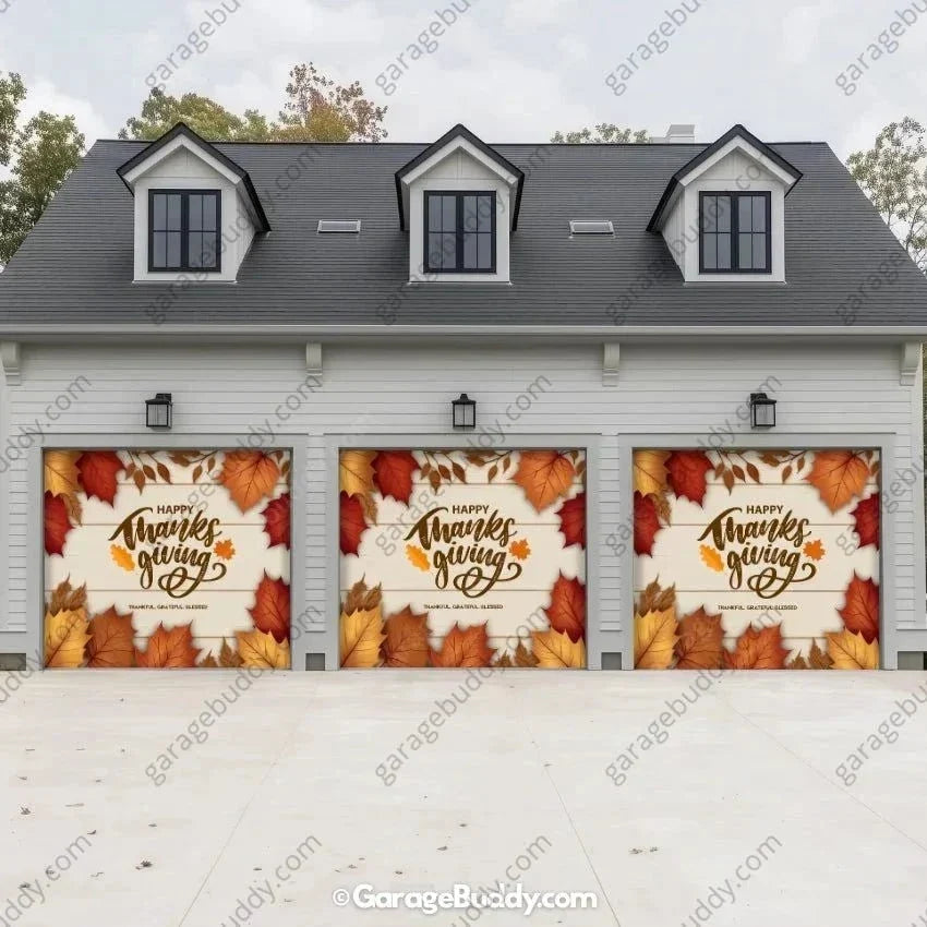 Happy Thanksgiving | Festive Garage Door Cover