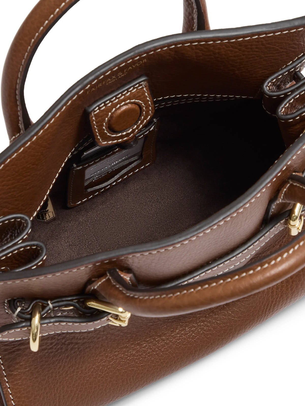 Town & Country - Micro Top Handle Bag - Tan Pebbled Leather