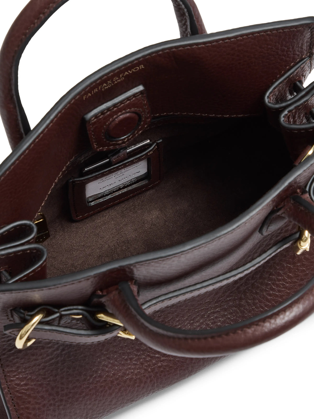 Town & Country - Micro Top Handle Bag - Burgundy Pebbled Leather