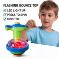 LED Light Up Bouncing Gyro Toy Flashing Spinning Top No Music Glowing Stress Relief Toy Kids Birthday Party Favors Gift for Boys - AliExpress