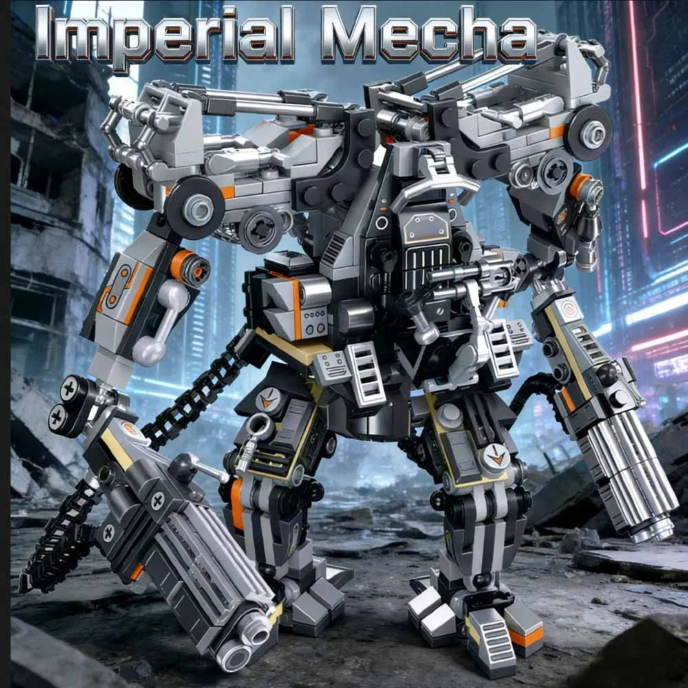 Science Fiction Building Blocks Action Robot Mecha Bricks MOC Toys Christmas Gifts Set Adult Desktop Decoration