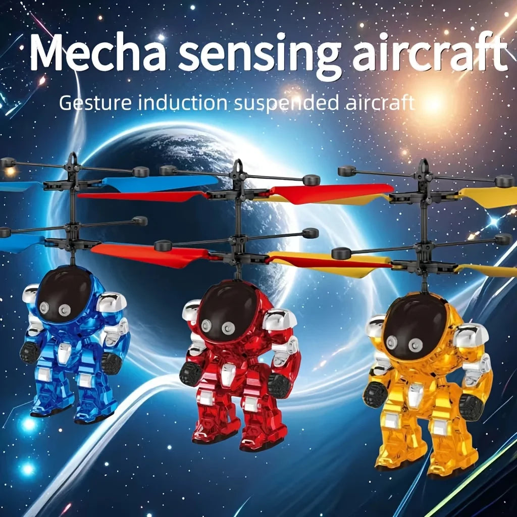 Inductive Suspension Robot Toy STEM Mech Aircraft with Automatic Induction Technology Educational Toy Suitable for Children