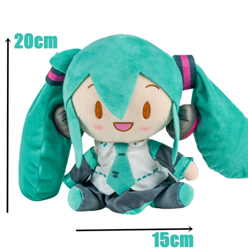 @*8&Cute Hatsune Miku Plush Toy Kawaii Anime Miku With Bow High Quality Plushies Home Decor Soothing Plushie Birthday Gift Girl