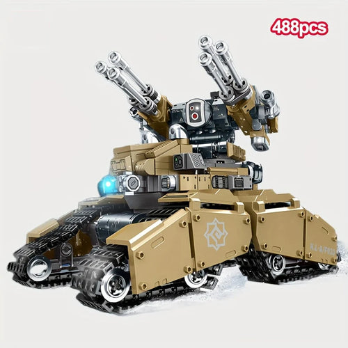 488pcs Ammunition Shower Tank Building Blocks, Kids DIY Toys, Desk Decoration, Small Particle Model Assembly Bricks