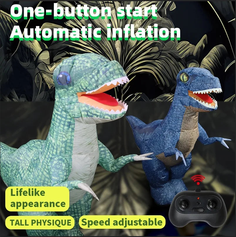 RC Inflatable Dinosaur Toy Car 4CH Remote Control 30m Range