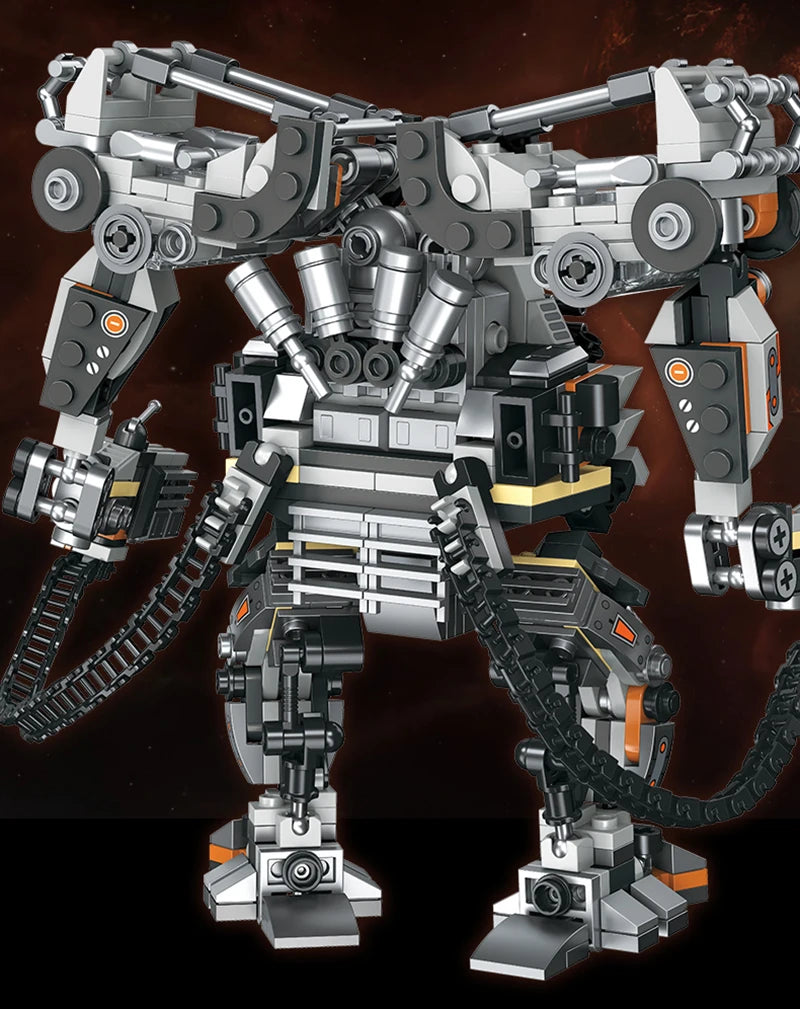 Science Fiction Building Blocks Action Robot Mecha MOC Bricks Toys Christmas Gifts for Boys Adult Children Desktop Decoration