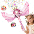 Magic Bubble Wand Princess LED Pink/blue, Music Wings Toy, Outdoor Party Fun, Kids Birthday Play