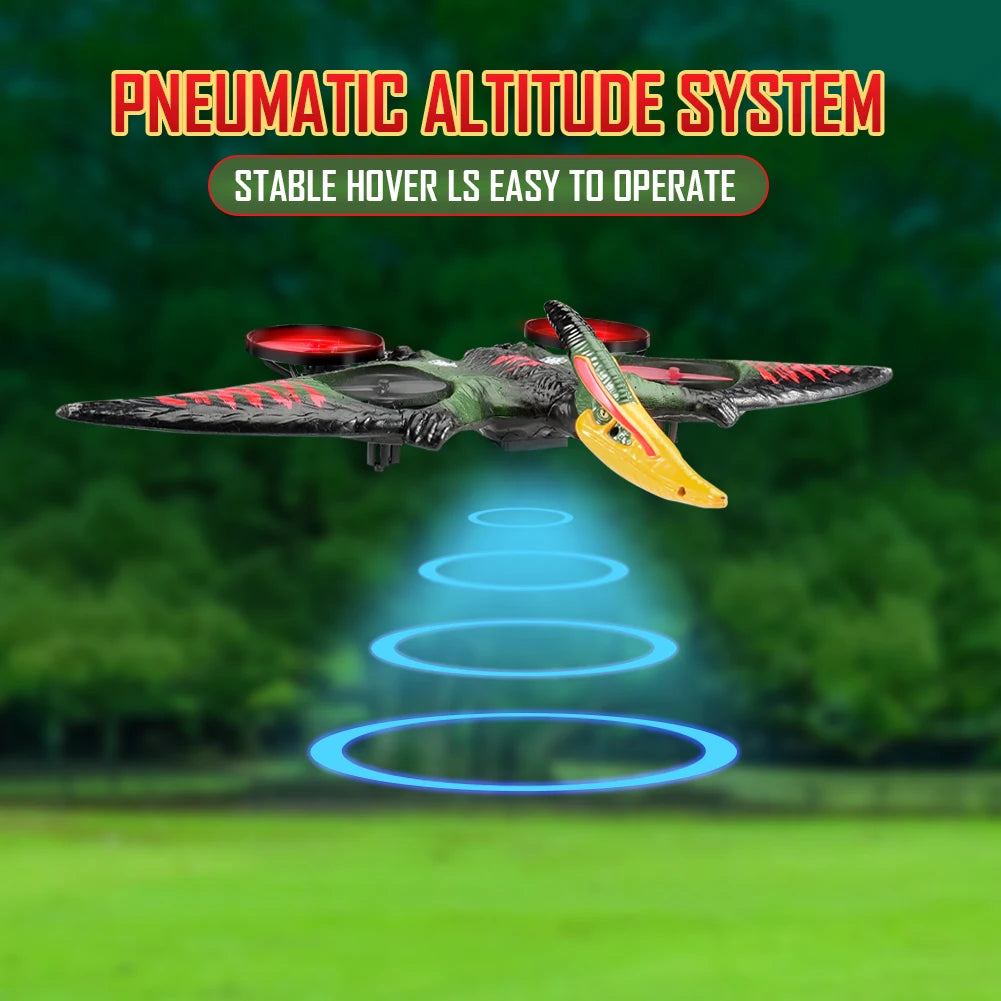 RC Plane Pterosaur 2.4G 6-Axis Gyro EPP Foam RC Aircraft With Led Light One Key Take Off 360 Rotation RC Glider Flying Toys