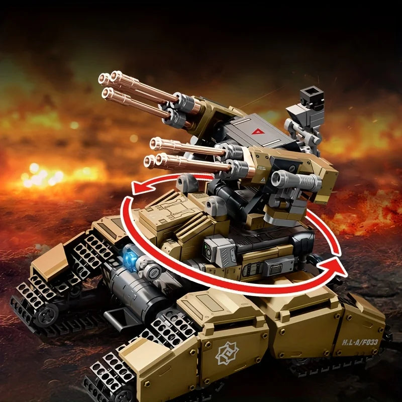 488pcs Ammunition Shower Tank Building Blocks, Kids DIY Toys, Desk Decoration, Small Particle Model Assembly Bricks