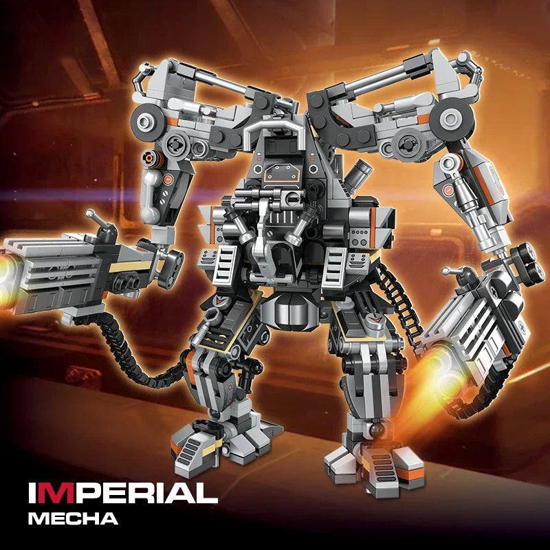 Science Fiction Armored Robot Mecha Action Building Blocks Adult MOC Bricks Toys for Boys Christmas Gift Desktop Decoration