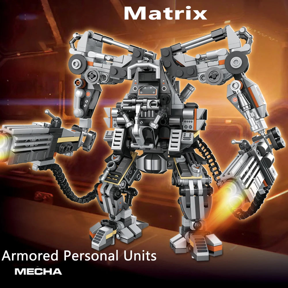 Science Fiction Building Blocks Action Robot Mecha Bricks MOC Toys Christmas Gifts Set Adult Desktop Decoration