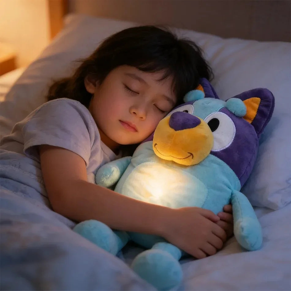 2026 New 40cm Light Up Bluey Plush Toy Soft Glowing Stuffed Animal Night Light Soothing Sleep Companion for Birthday Gift - AliExpress 26