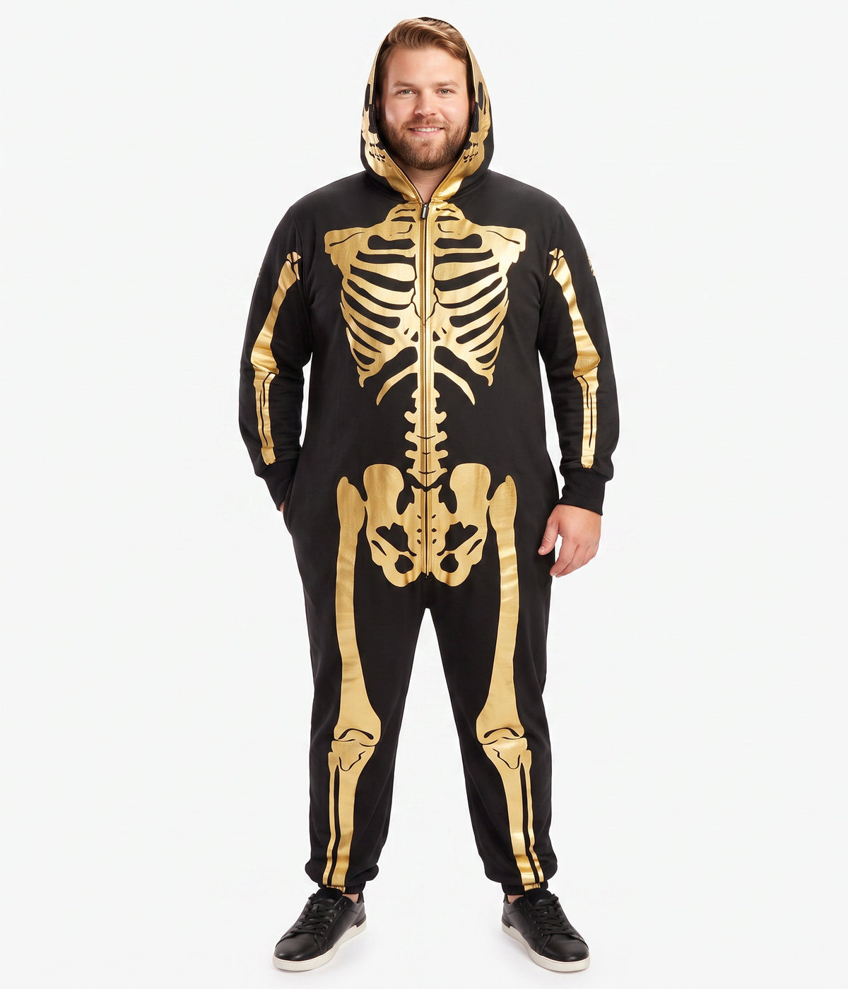 Men's Gold Skeleton Costume