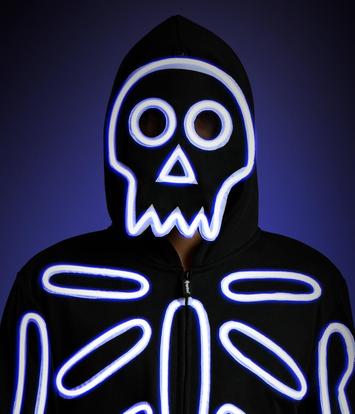 Men's Neon LED Light Up Skeleton Costume