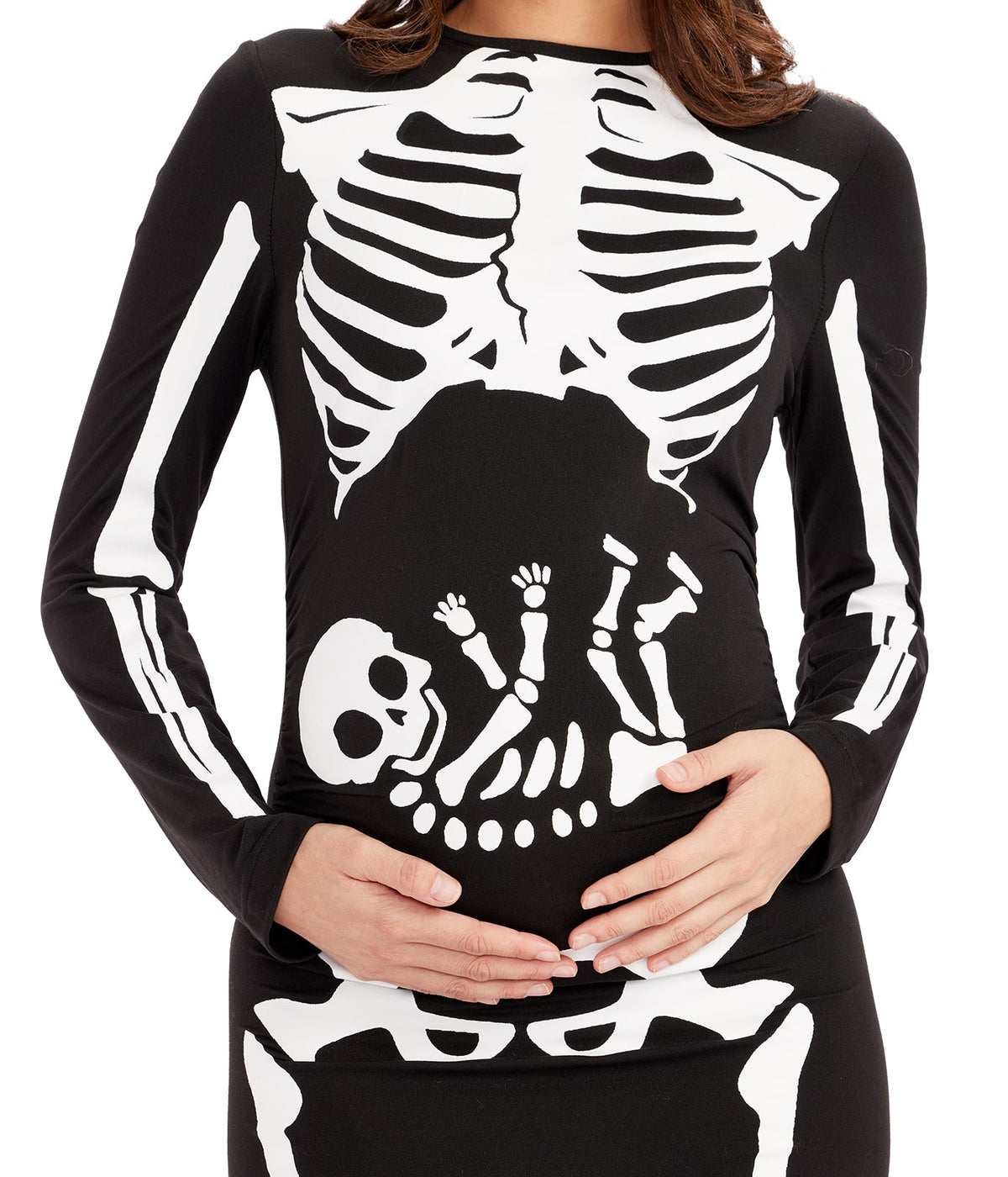 Pregnant Skeleton Maternity Costume Dress