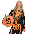 Women's Pumpkin Head Skeleton Costume