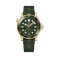 Seamaster Diver 300M Moonshine™ Gold 42mm - Green on Rubber Strap