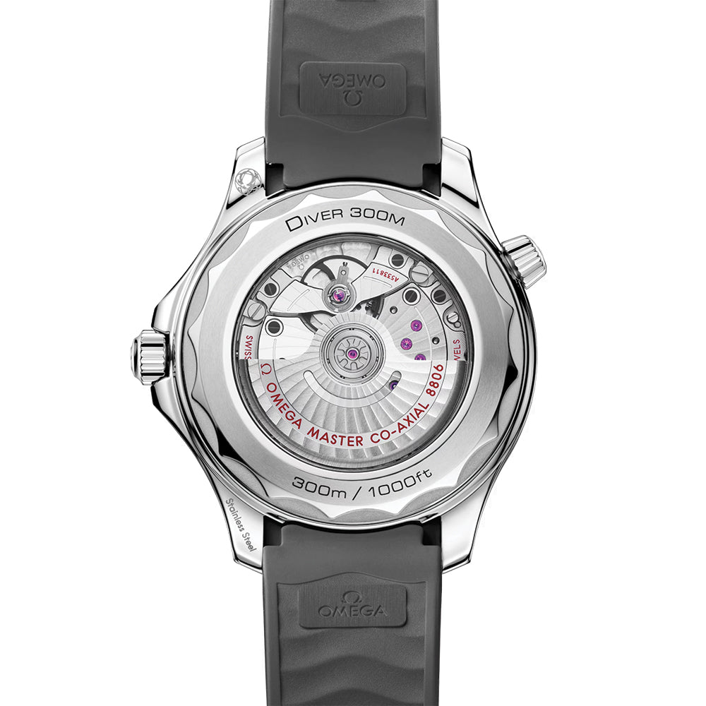 Seamaster Diver 300M Titanium Bezel 42mm - Grey on Rubber Strap