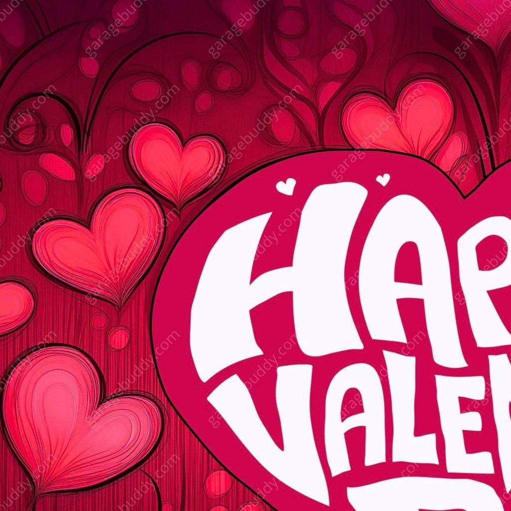 Valentine's Day (Hearts) | Festive Garage Door Cover