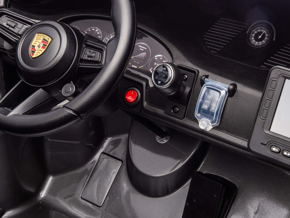 24V Porsche 911 GT3 Kids 2-Seater Ride On Car - Gray