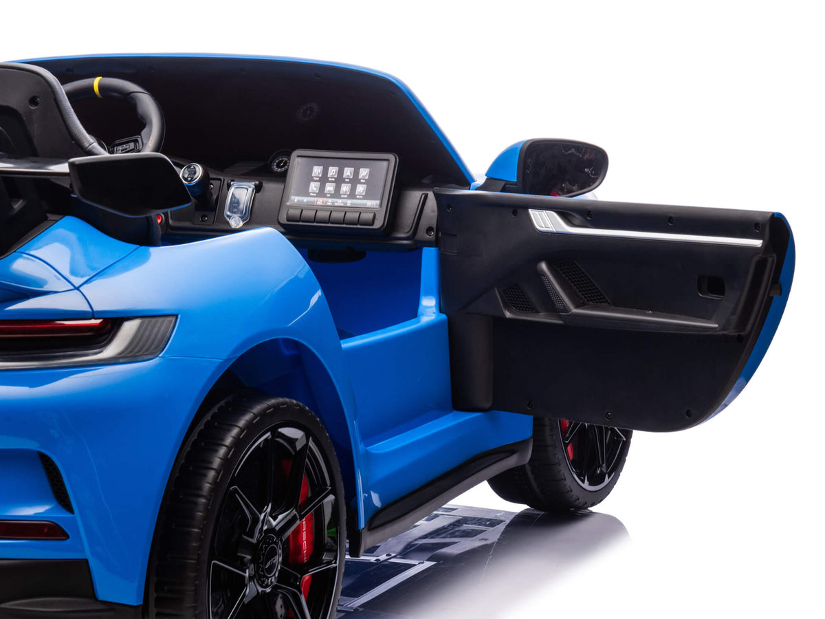 24V Porsche 911 GT3 Kids 2-Seater Ride On Car - Blue