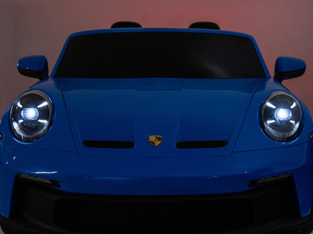 24V Porsche 911 GT3 Kids 2-Seater Ride On Car - Blue