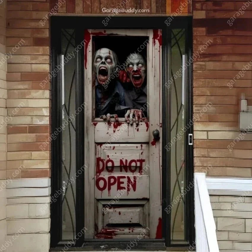 Zombie Breach | Halloween Front Door Cover