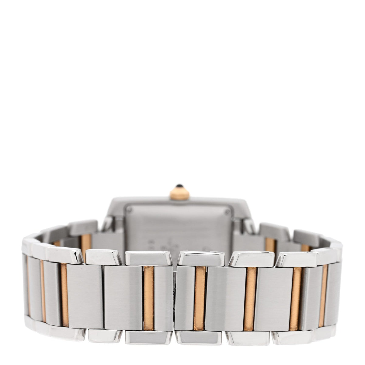 Stainless Steel 18K Yellow Gold 28mm Tank Francaise Automatic Watch