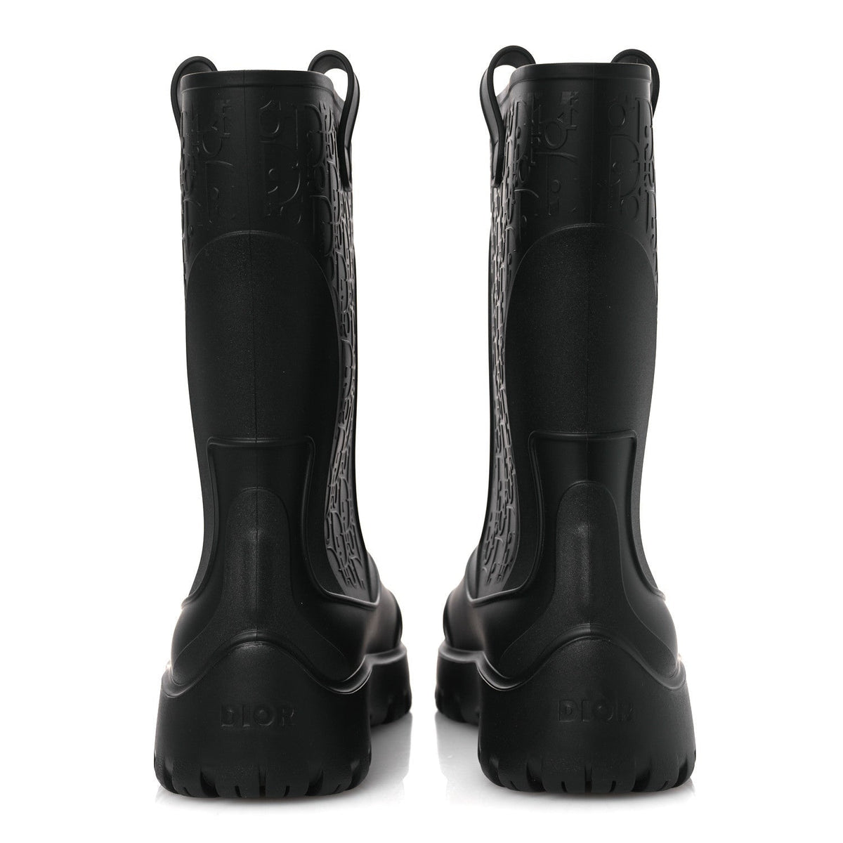 Rubber Oblique Mens Garden Rain Boots 43 Black