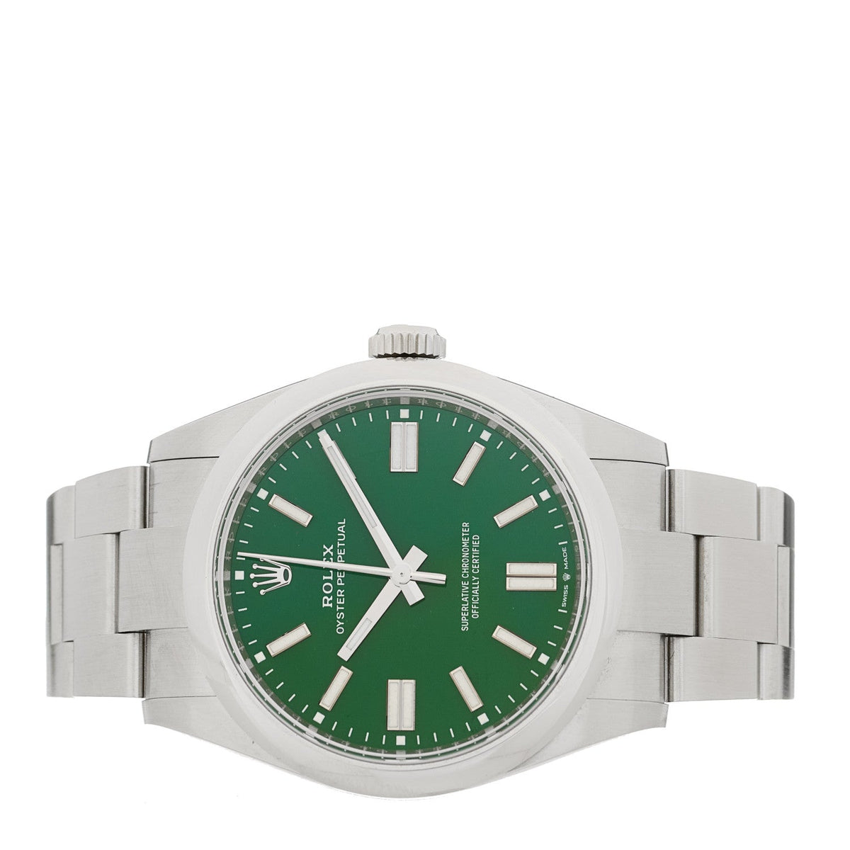 Stainless Steel 41mm Oyster Perpetual Watch Green 134300