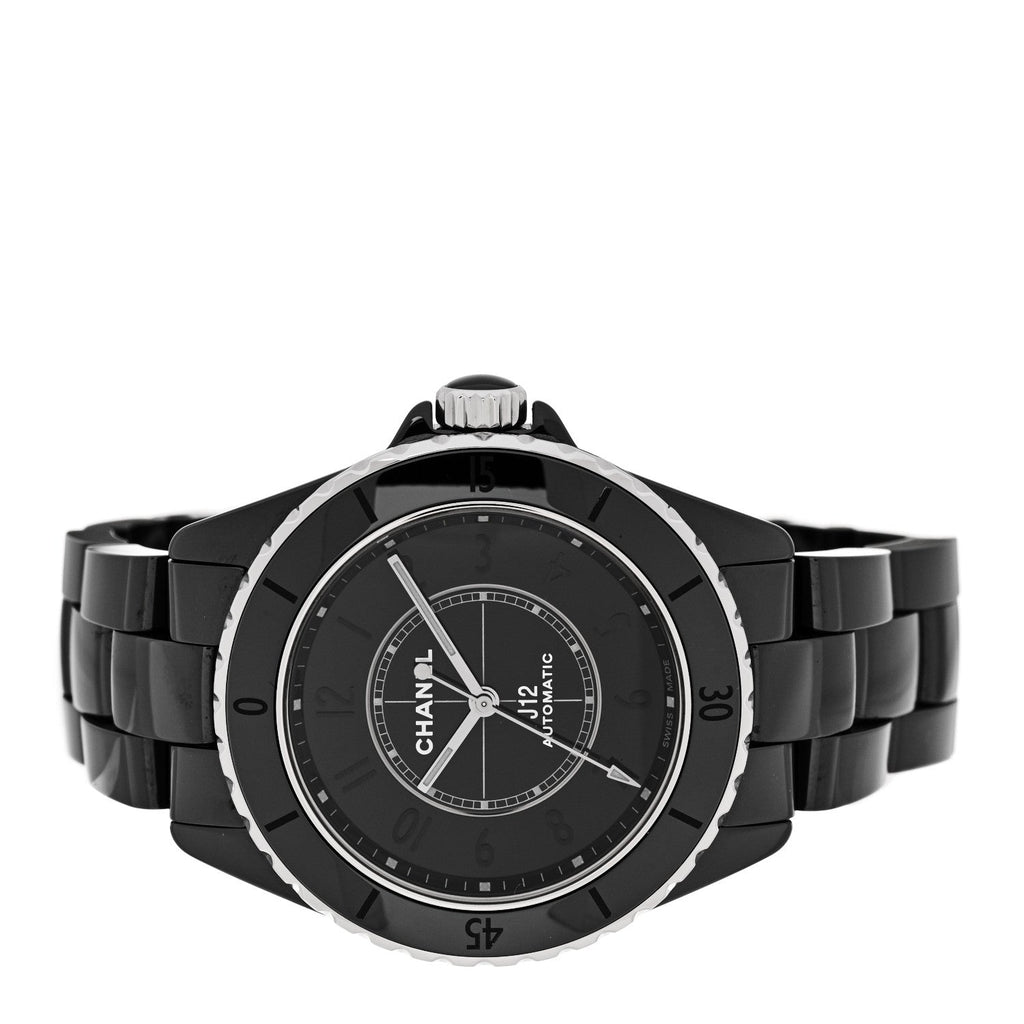 Stainless Steel Ceramic 38mm J12 Phantom Automatic Watch Black