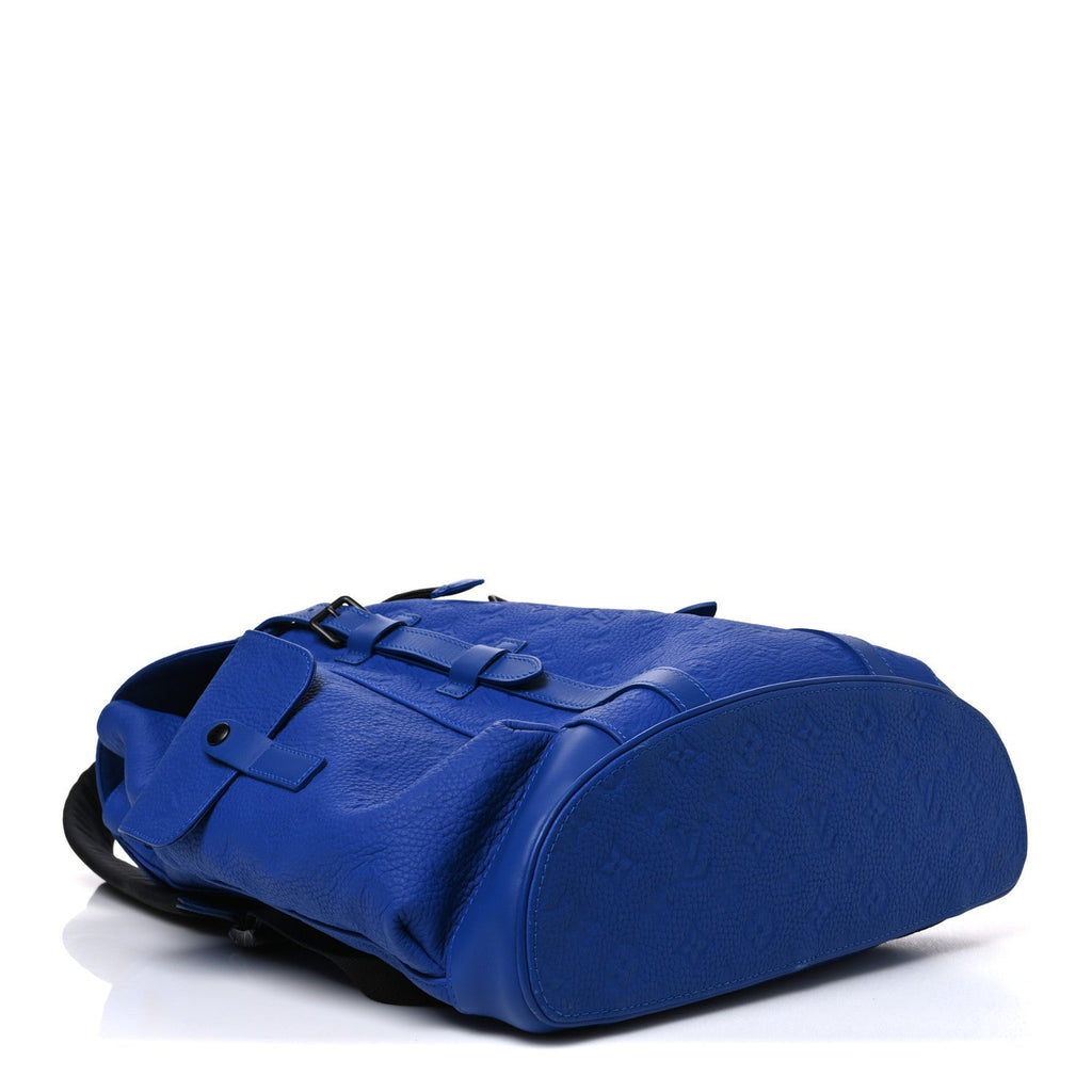 Taurillon Monogram Christopher MM Backpack Blue