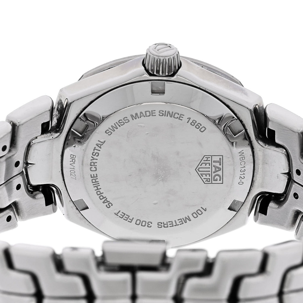 Stainless Steel Diamond Mother of Pearl 32mm Link Quartz Watch WBC1312