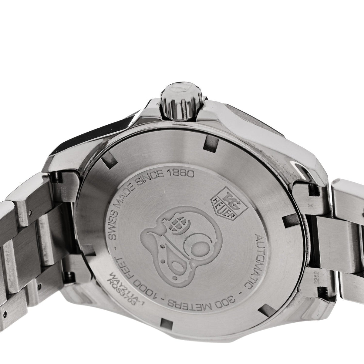 Stainless Steel 41mm Aquaracer 300M Automatic Watch Black WAY211A-1