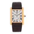 18K Pink Gold Alligator 30mm Tank Louis Manual Winding Watch