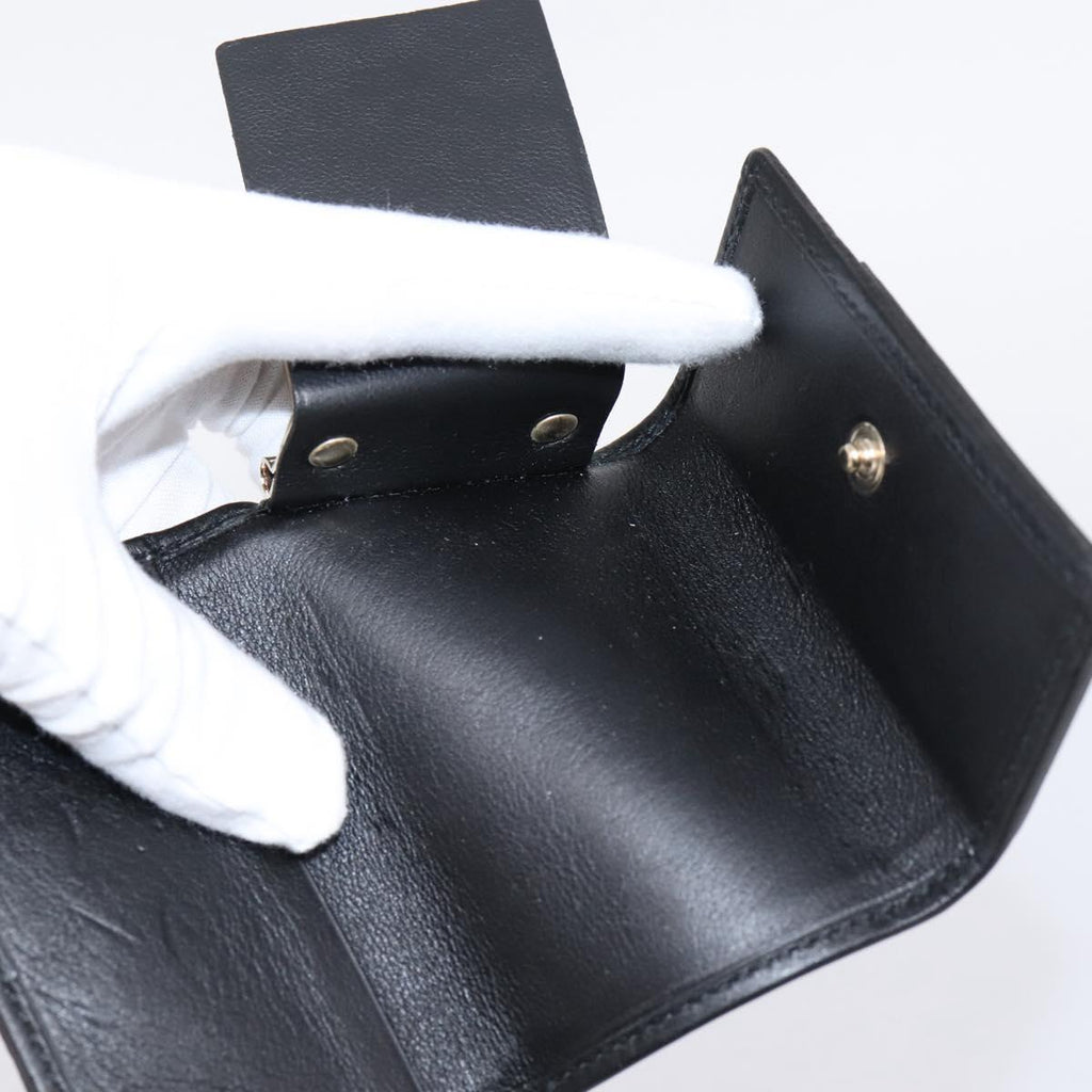 GUCCI GG Canvas Lovely Six Hooks Key Case Black Gold Tone 181599 Auth am12795V