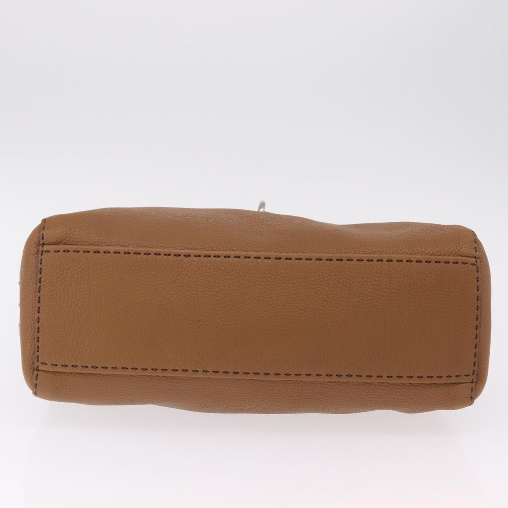 PRADA Shoulder Bag Leather Brown Silver Auth am12821V