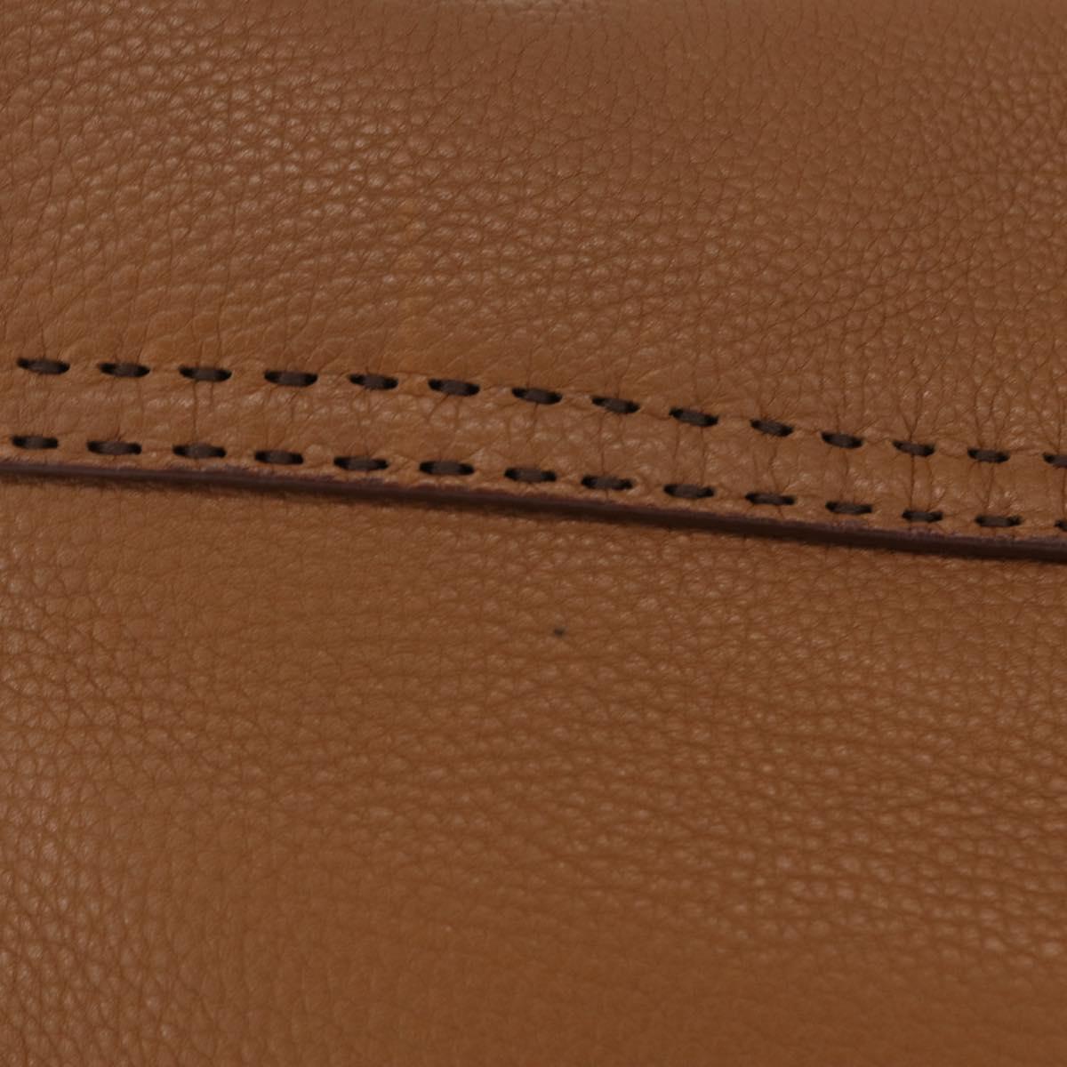 PRADA Shoulder Bag Leather Brown Silver Auth am12821V