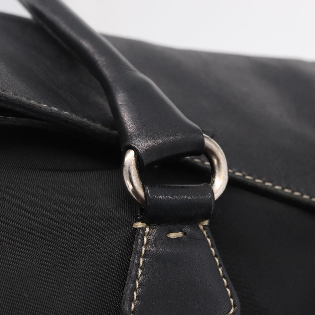 PRADA Tote Bag Nylon Black Silver BR1325 Auth am12835V