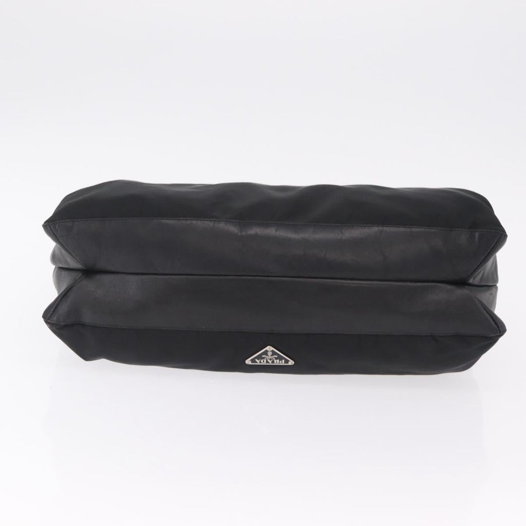 PRADA Tote Bag Nylon Black Silver BR1325 Auth am12835V