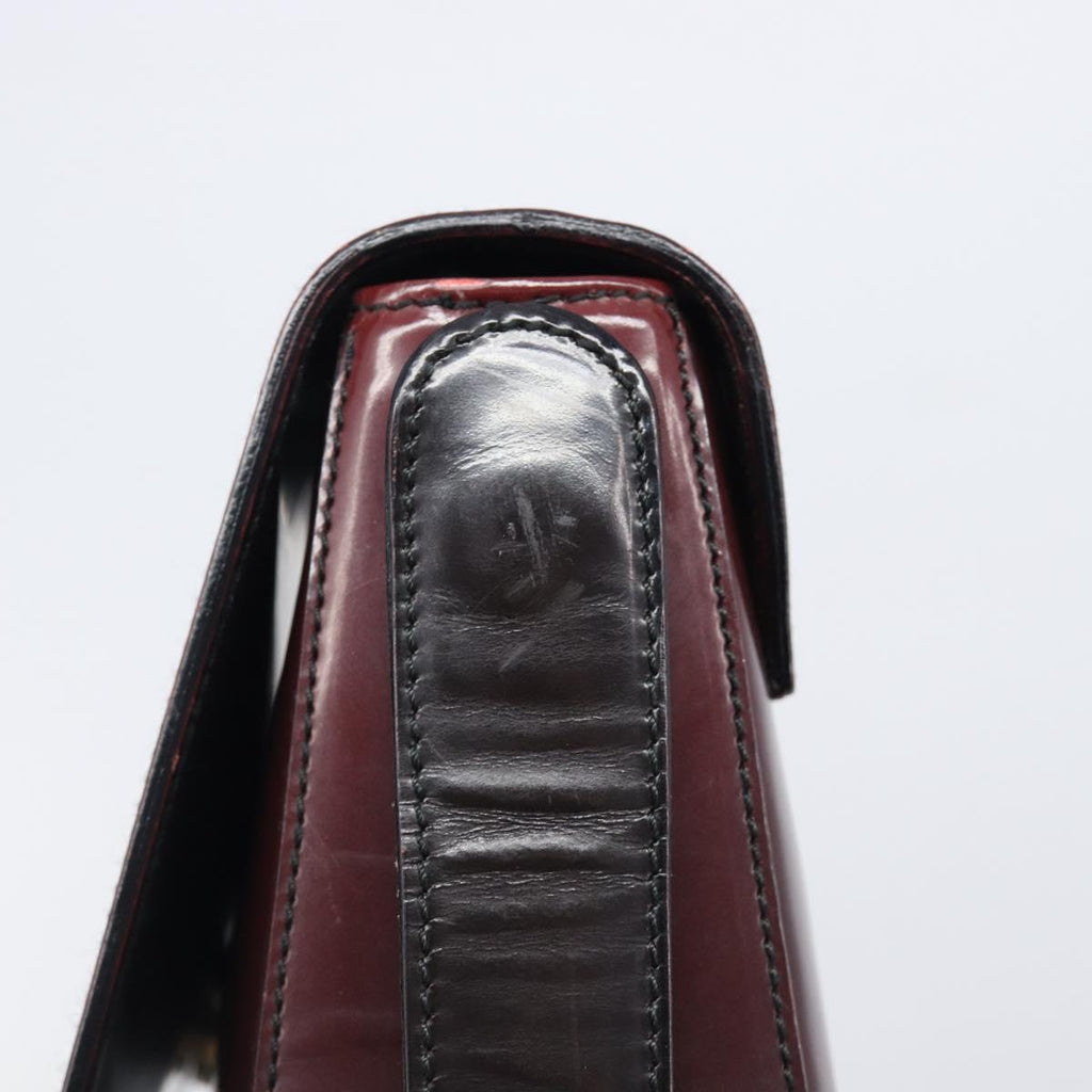 PRADA Shoulder Bag Patent Bordeaux Auth ar14223