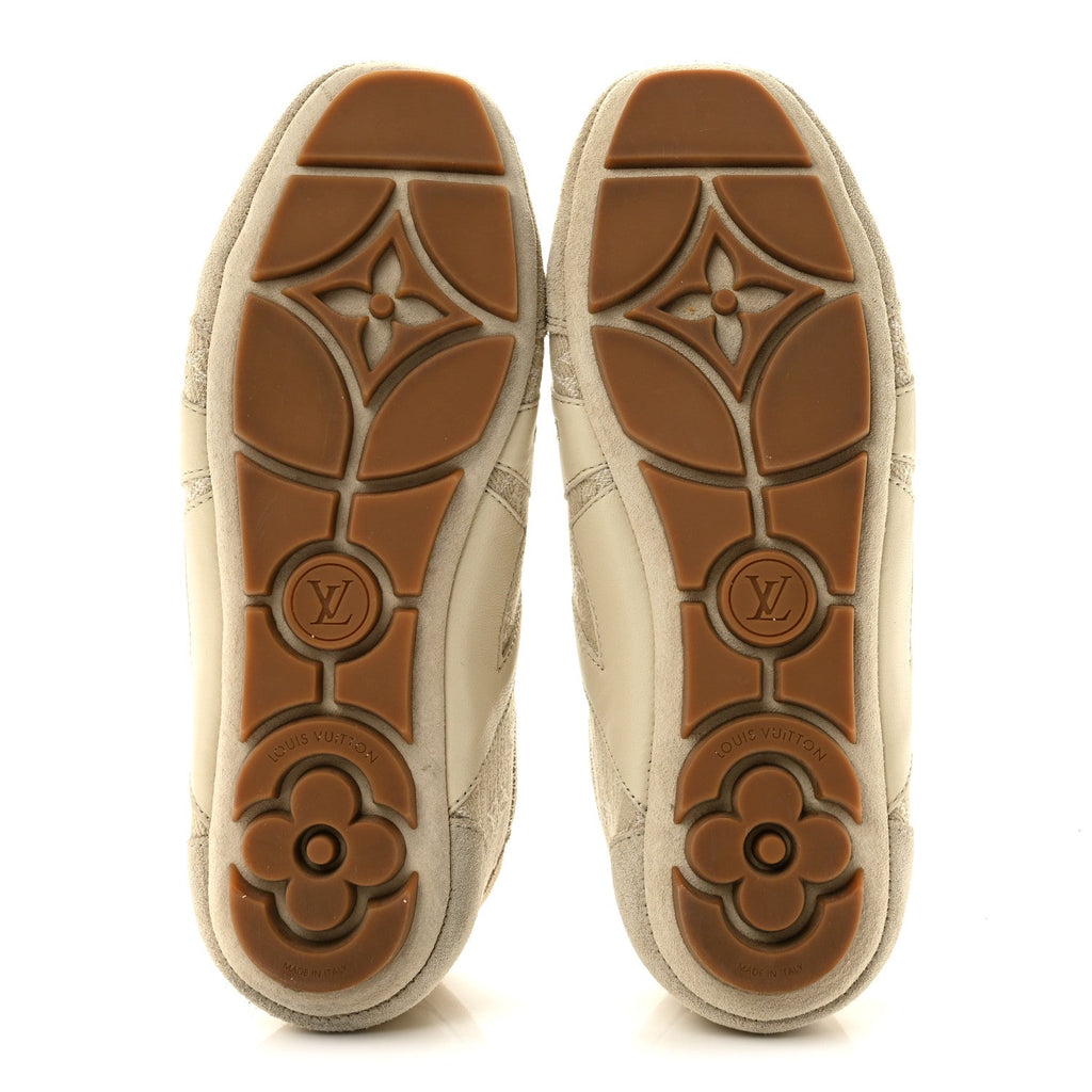 Monogram Denim LV Sneakerina 36 Greige