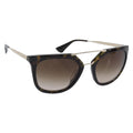 PRADA Sunglasses Plastic Black Gold Tone Auth BA15440