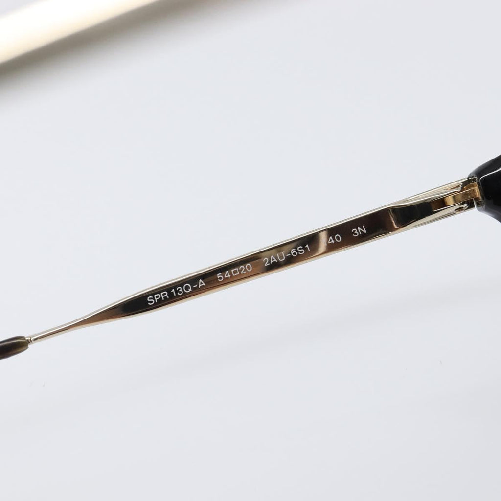 PRADA Sunglasses Plastic Black Gold Tone Auth BA15440