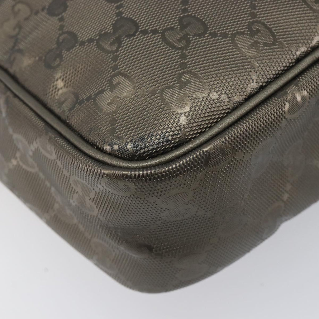GUCCI GG implementation Shoulder Bag PVC Champagne Gold 233268 Auth BA16408
