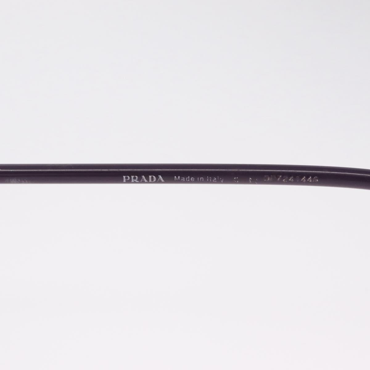 PRADA Sunglasses Plastic Purple Gold Auth BA16731V
