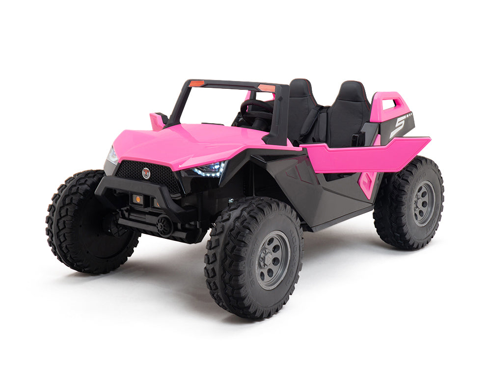 24V Red Tiger All Terrain UTV Ride on Buggy with Remote - Pink
