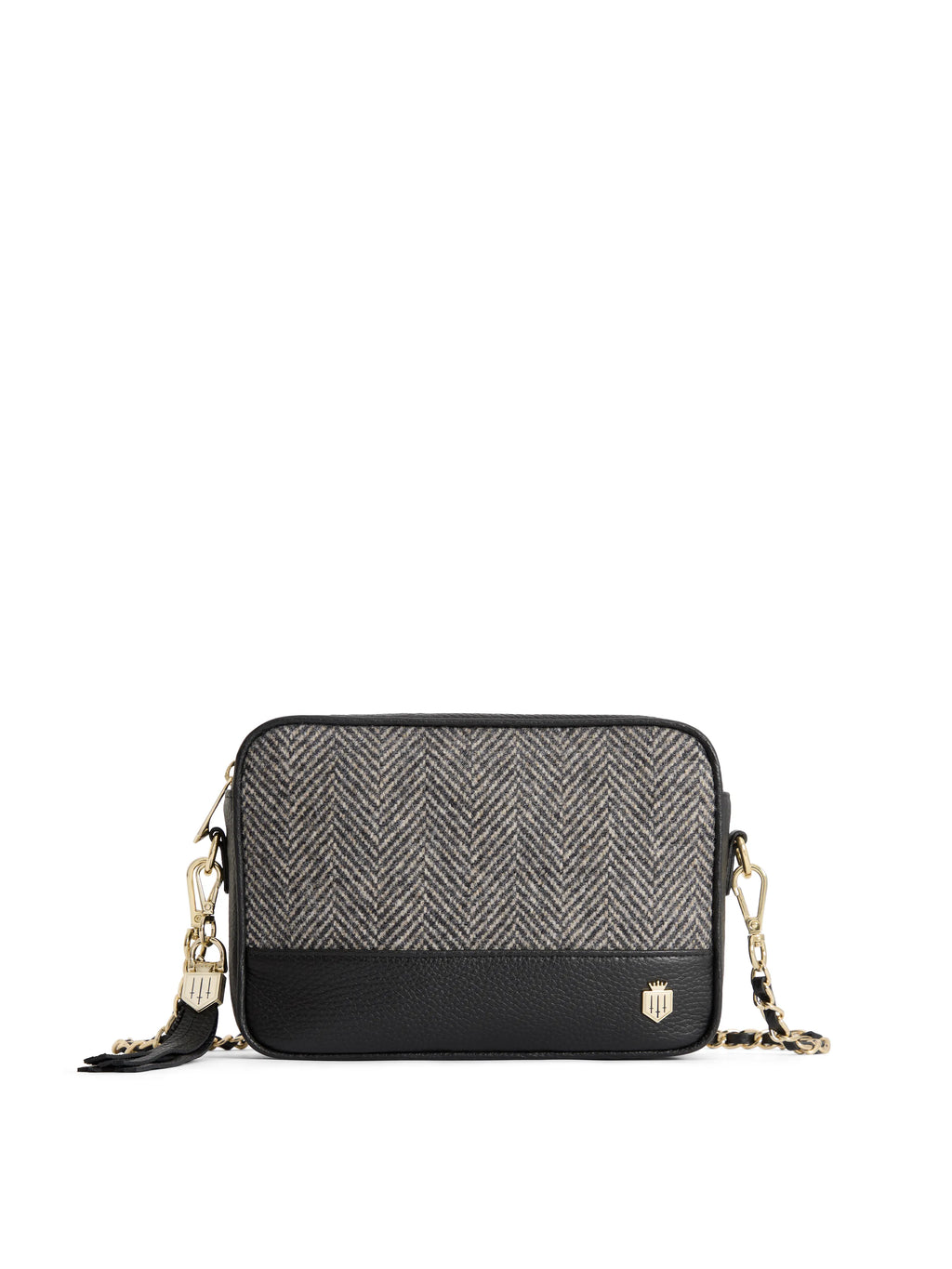 Finsbury - Herringbone Black Leather