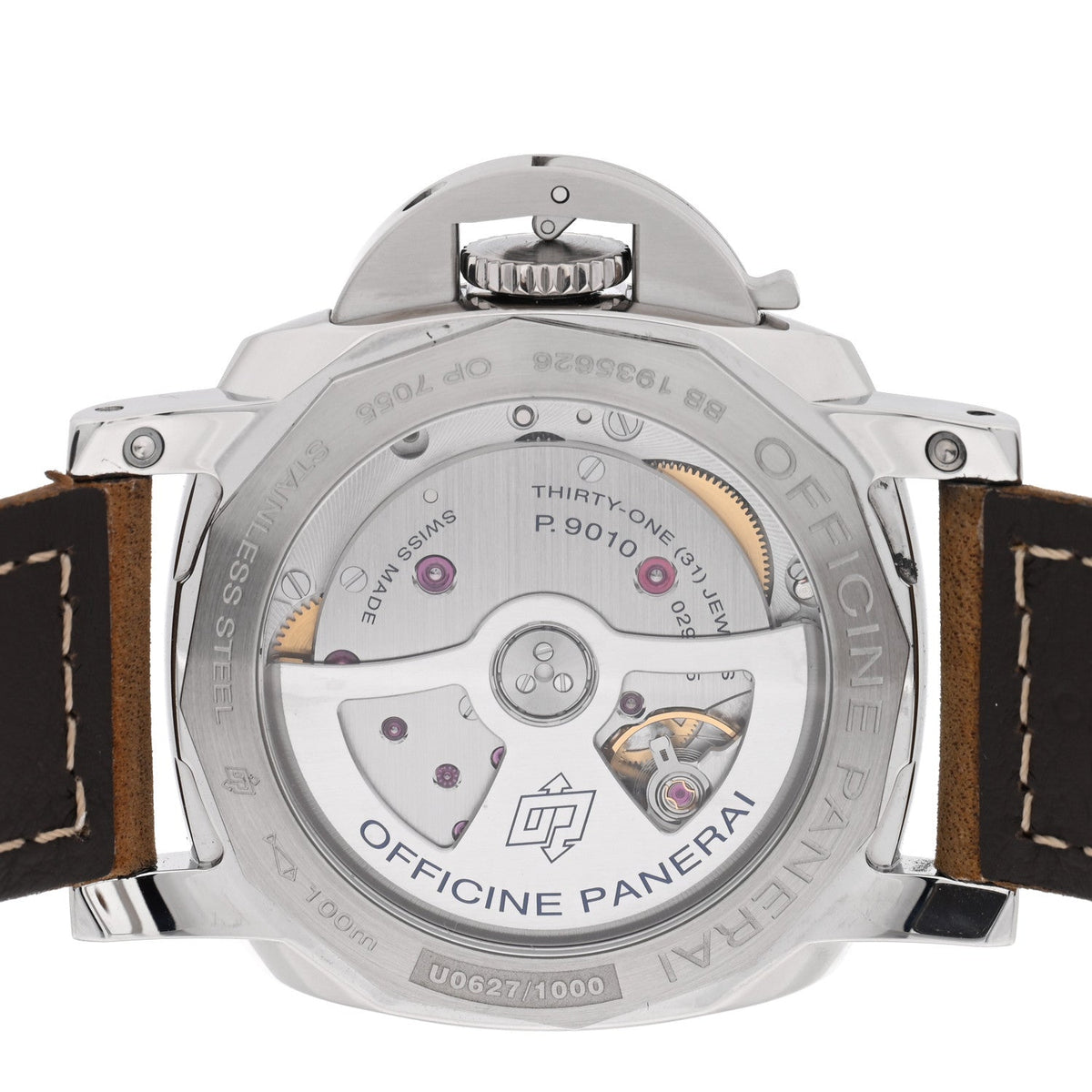 Stainless Steel Calfskin 42mm Luminor Marina 1950 3 Days Automatic Watch White PAM01523
